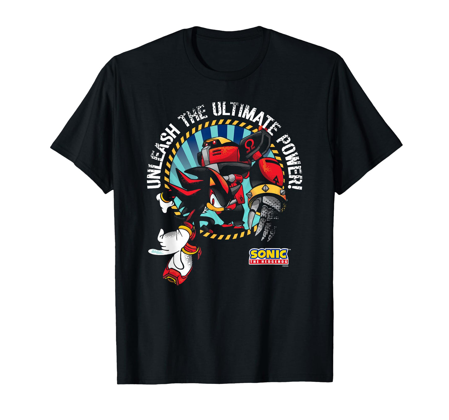 Sonic The Hedgehog Shadow & Omega Unleash The Ultimate Power T-Shirt