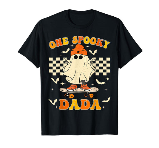 Groovy Boo One Spooky Dada First Halloween Birthday Boy T-Shirt