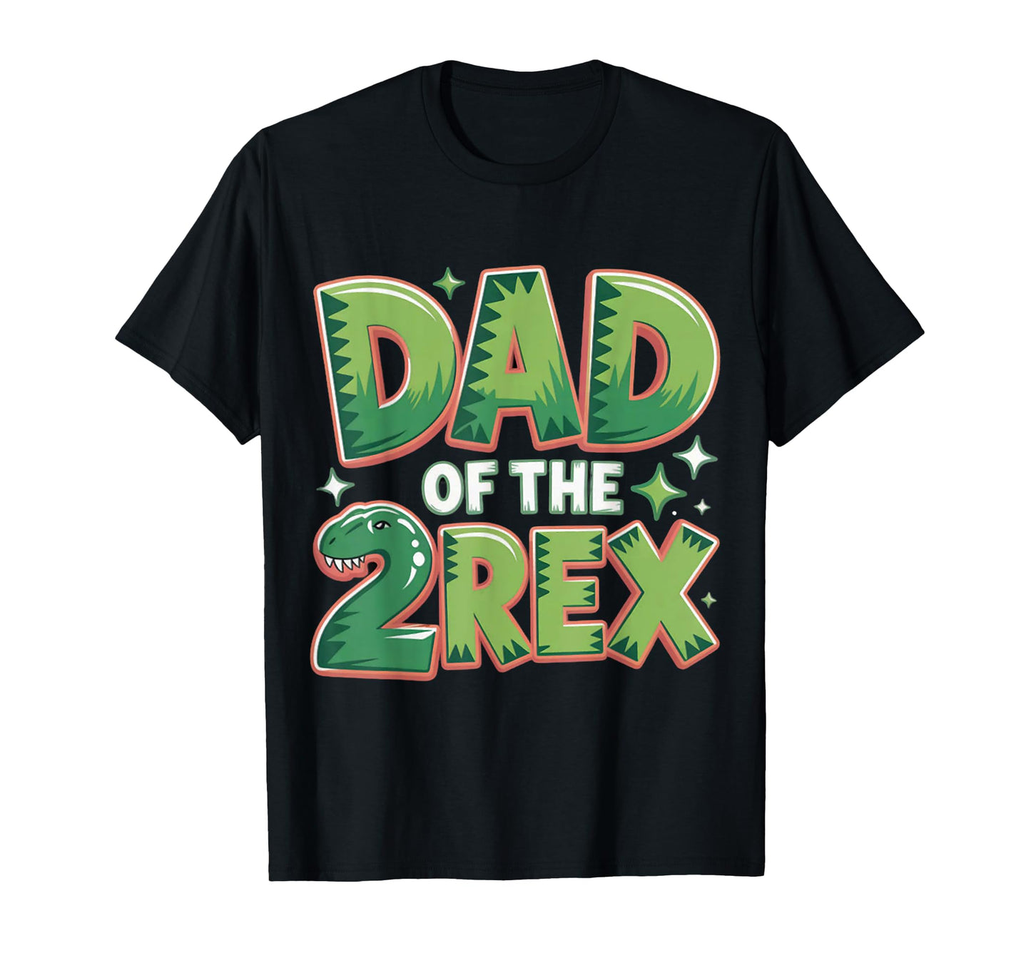 Dad of The Two Rex Birthday Dinosaur Family Matching T-Shirt