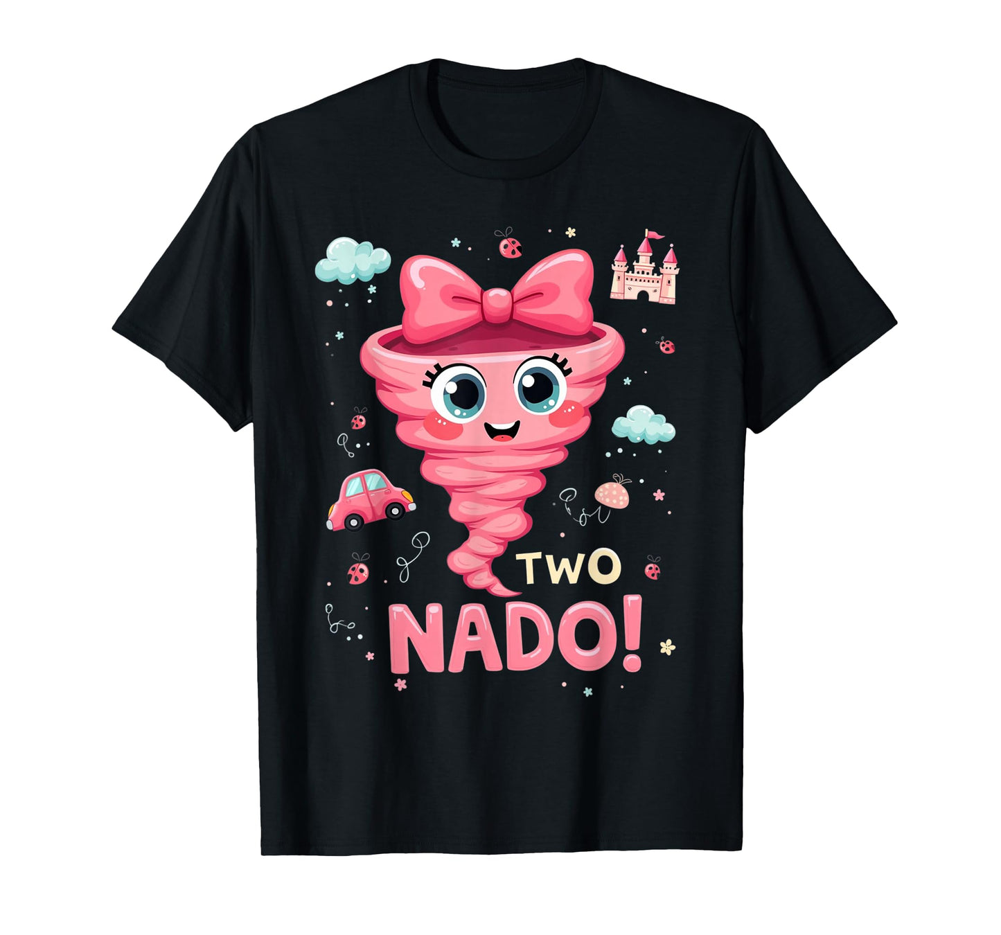 Tornado Two-Nado 2nd Birthday Party for 2 Years Old Girls T-Shirt