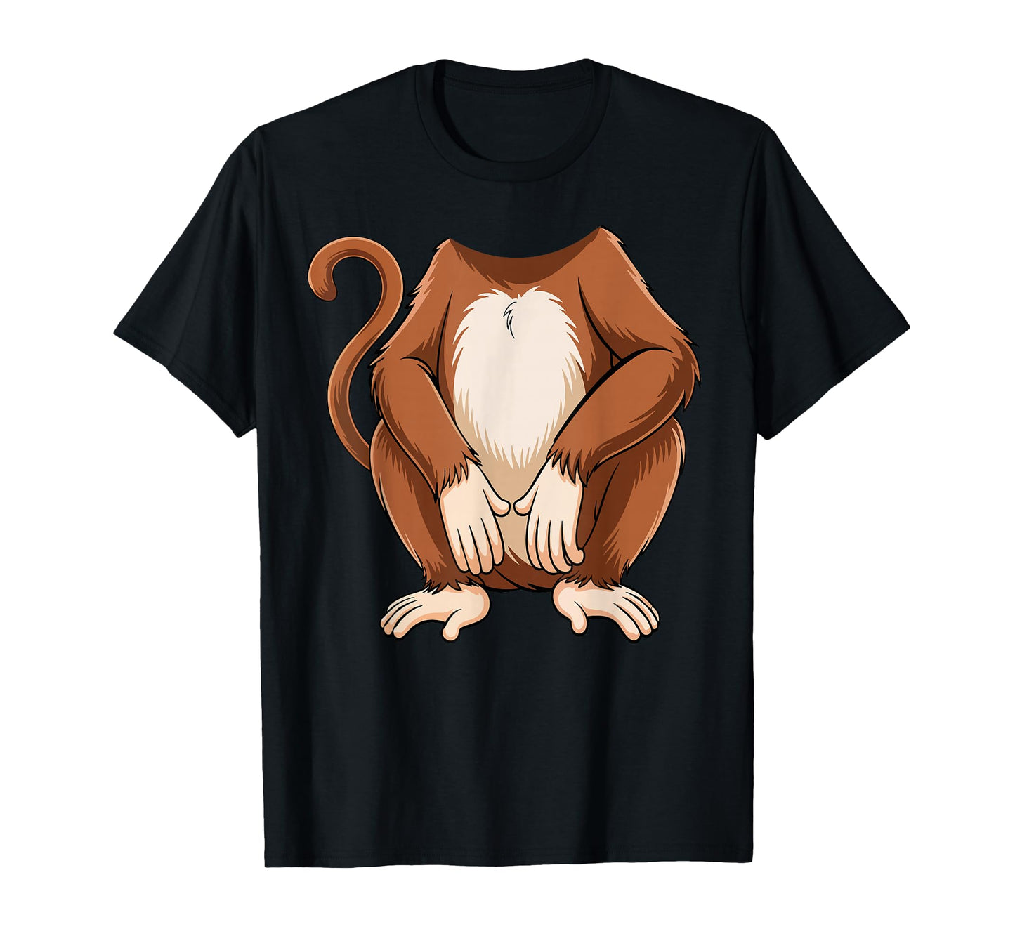 Monkey Shirt Adult Kids Men Women Brown Monkey Costume T-Shirt