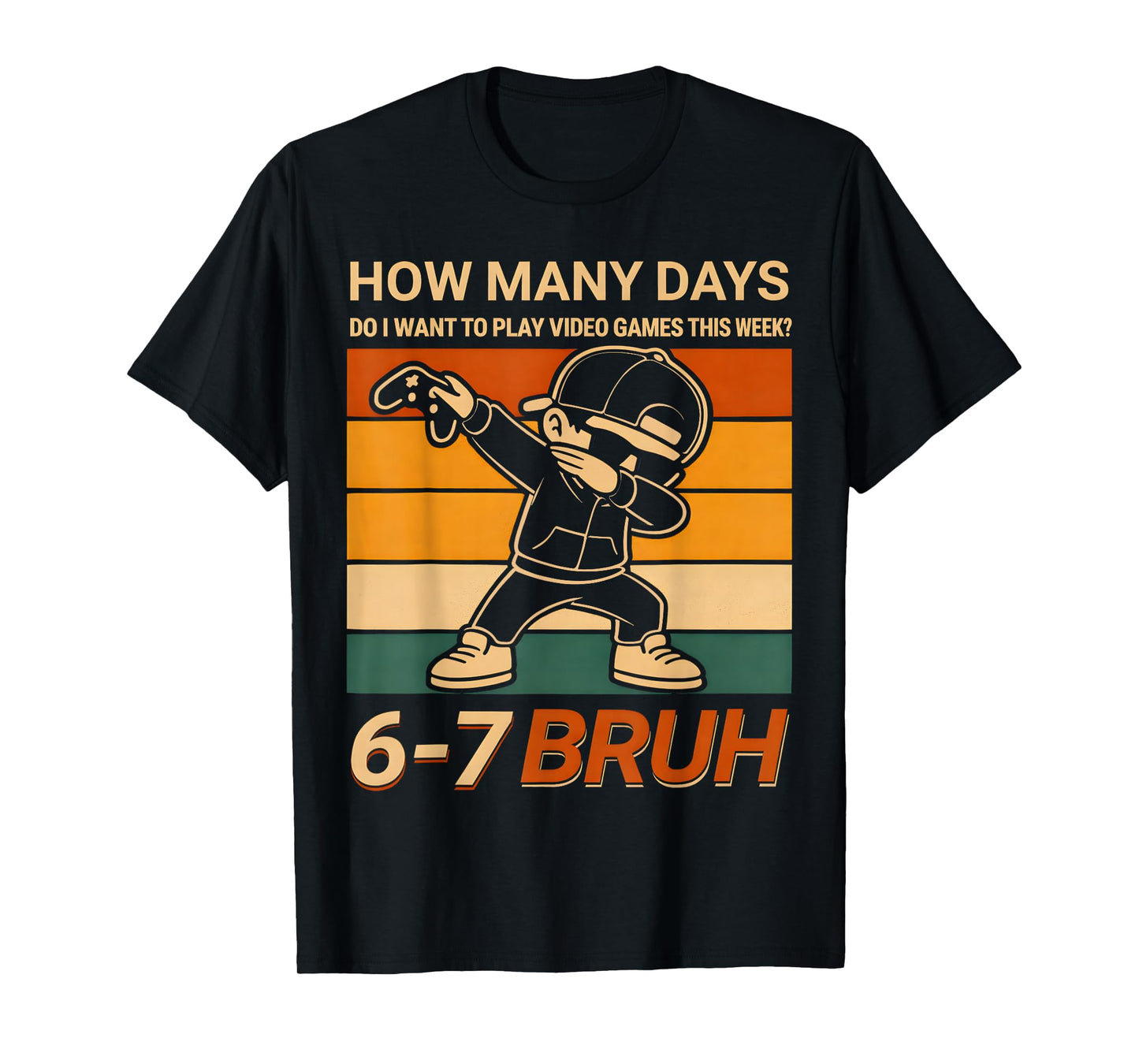 Funny 67 Gamer 6 7 Meme Six Seven Numbers Gaming Boys Kids T-Shirt