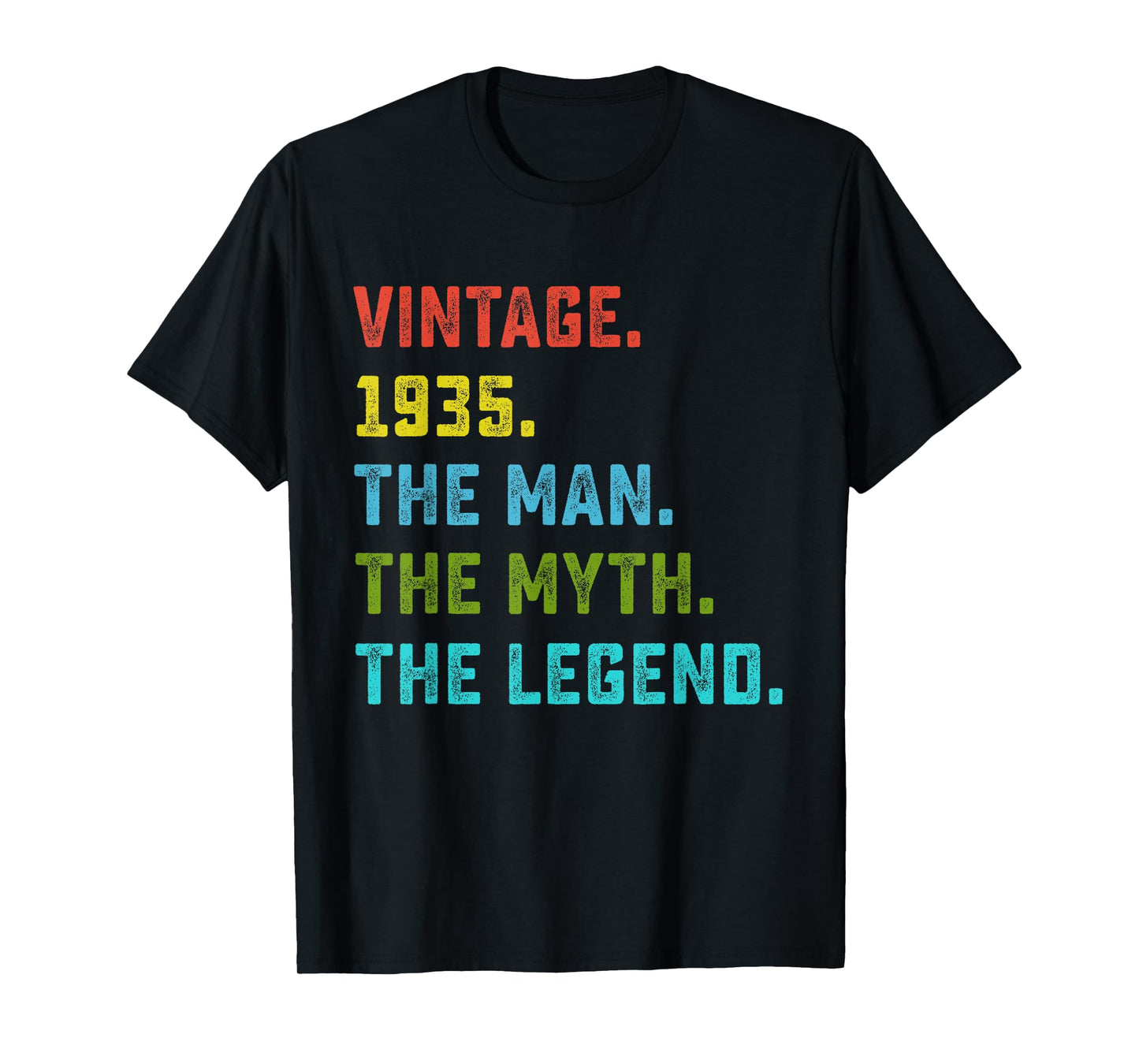 91st Birthday Gift Man Myth Legend Born in 1935 91 Yrs Old T-Shirt