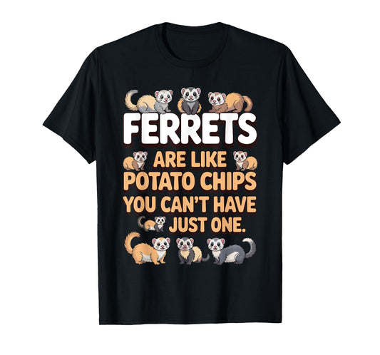 Cute Ferret Design For Men Women Kids Animal Ferret Lover T-Shirt