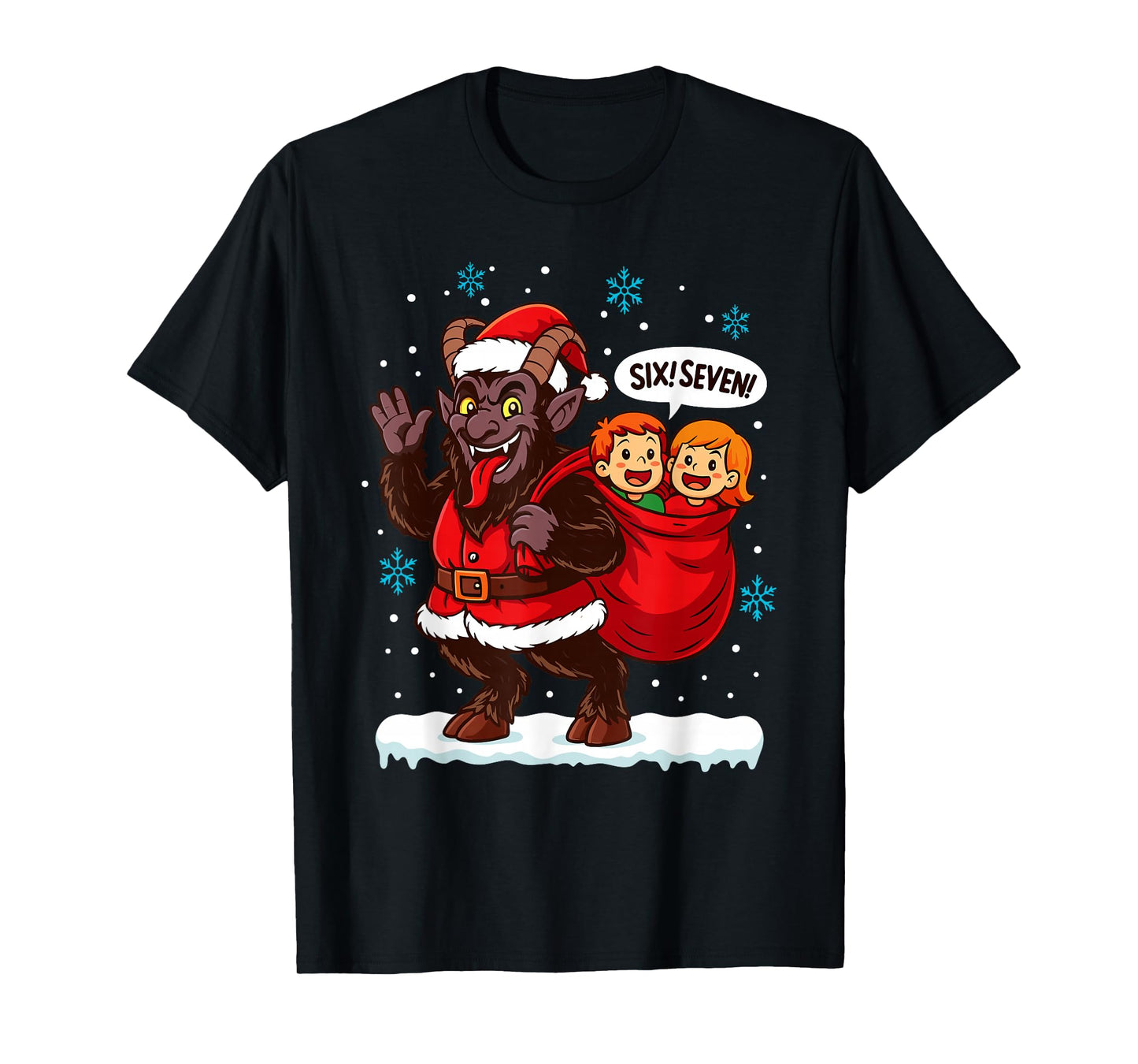 Six Seven Krampus Men Women Kids Ugly Christmas T-Shirt
