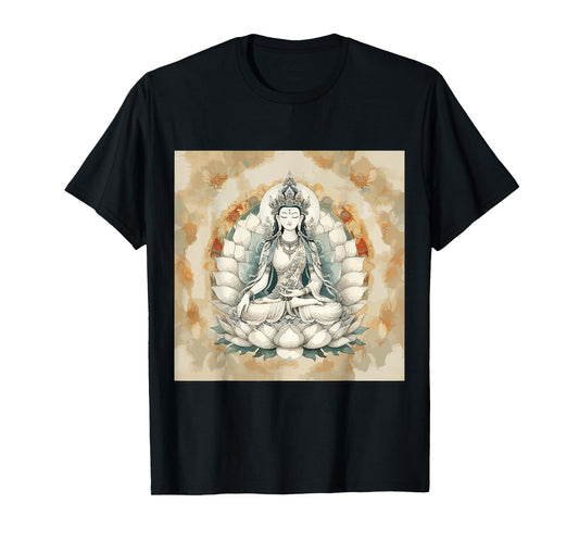 White Tara Tibetan Buddhism Goddess Ancient Deity T-Shirt