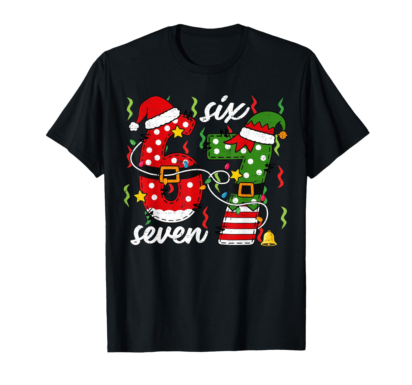 67 Christmas Funny 6 7 Meme Six Seven Shirt Boys Girls Kids T-Shirt