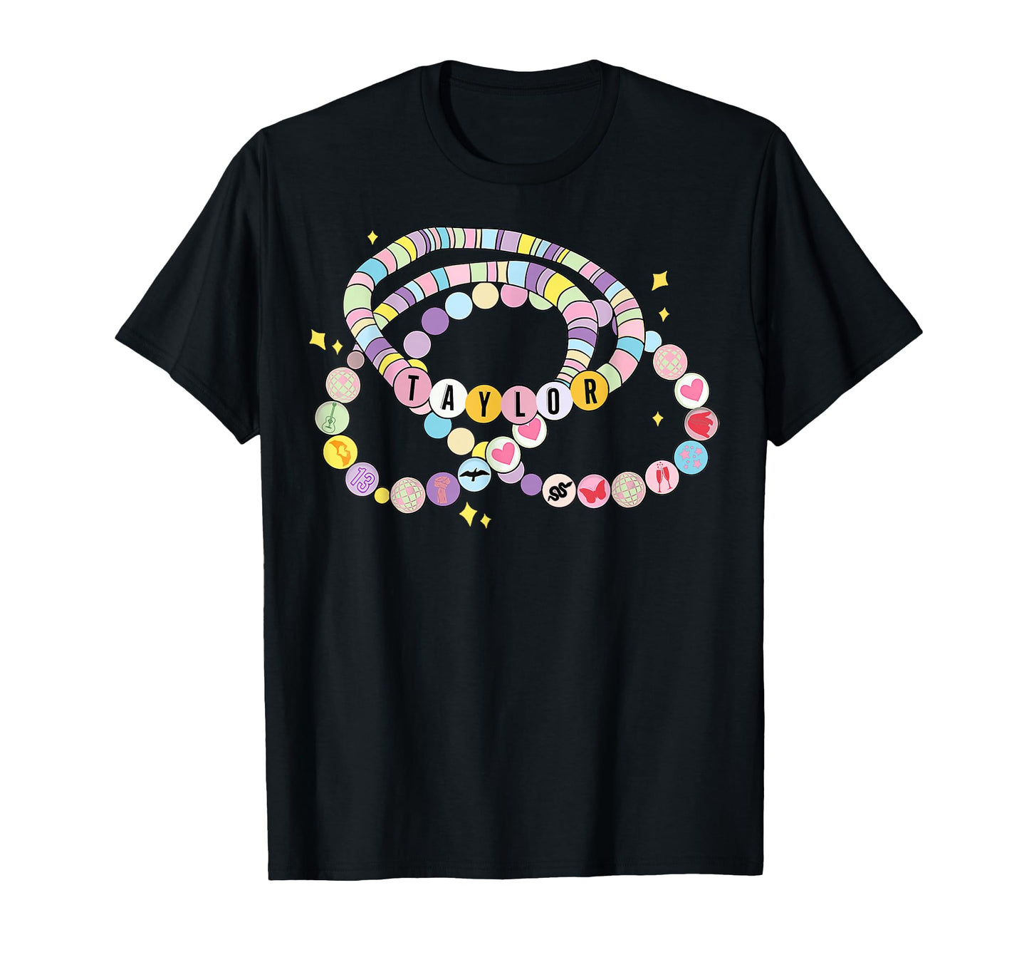 Retro Taylor First Name Personalized Friendship Bracelet T-Shirt
