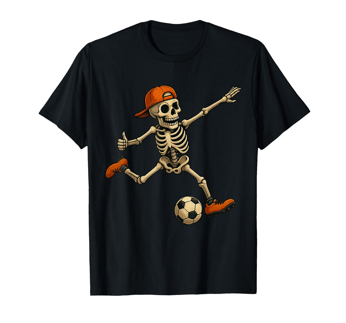 Skeleton Soccer Halloween Costume for Men Boys Kids T-Shirt