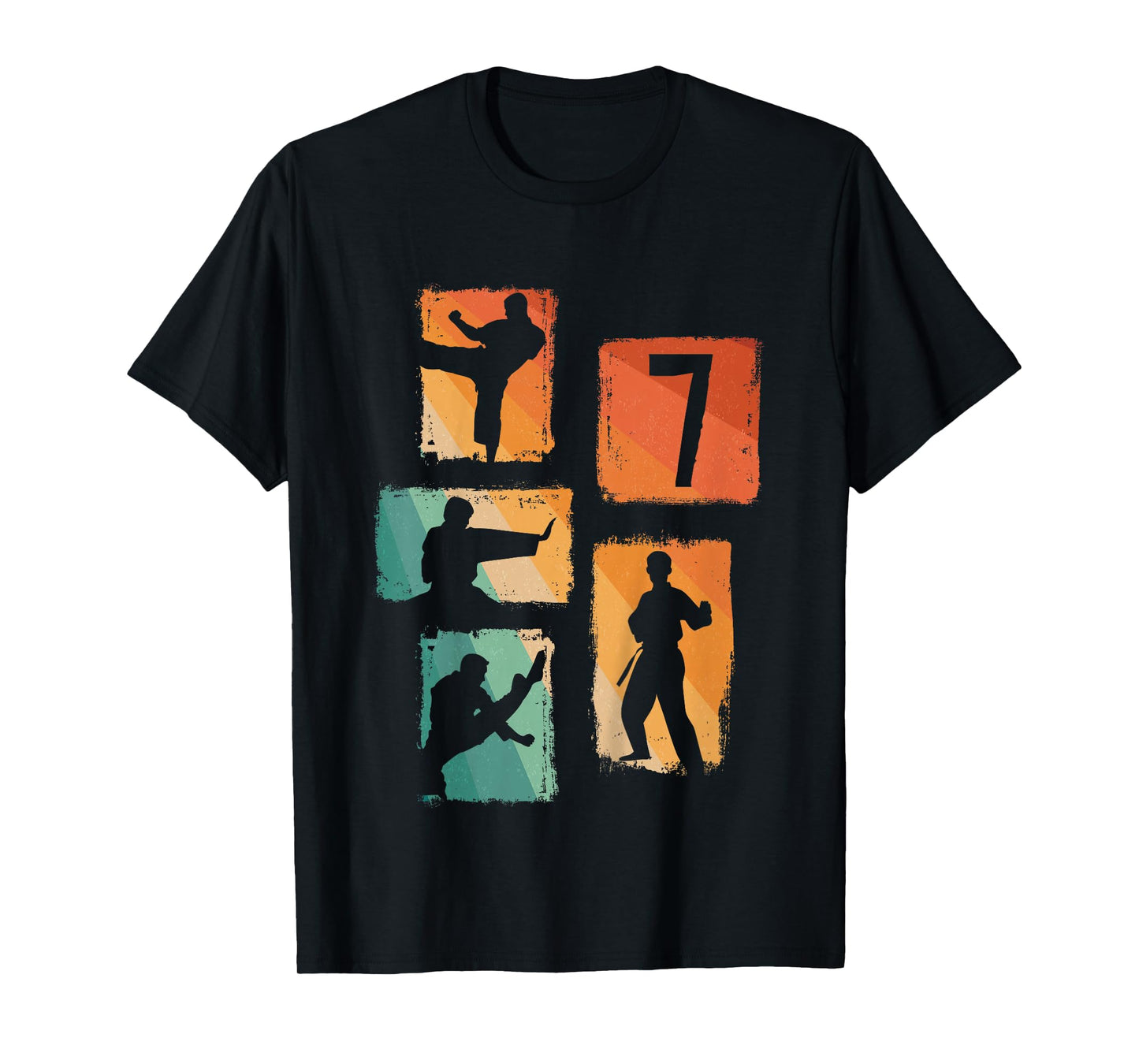 7th Birthday Karate Taekwondo 7 Years Old Boy Martial Arts T-Shirt
