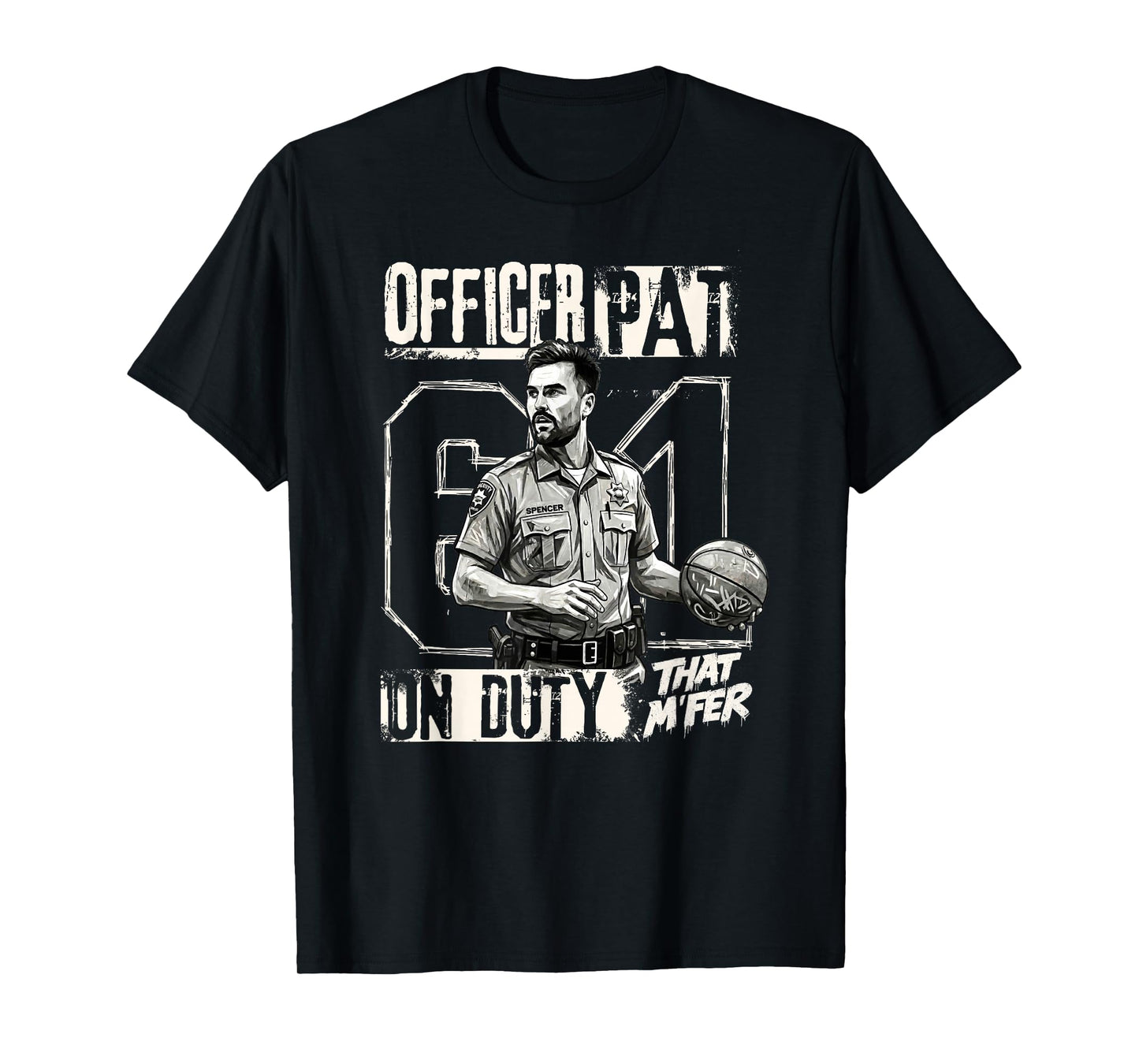 Warrior 61 Funny Spencer Officer Pat T-Shirt