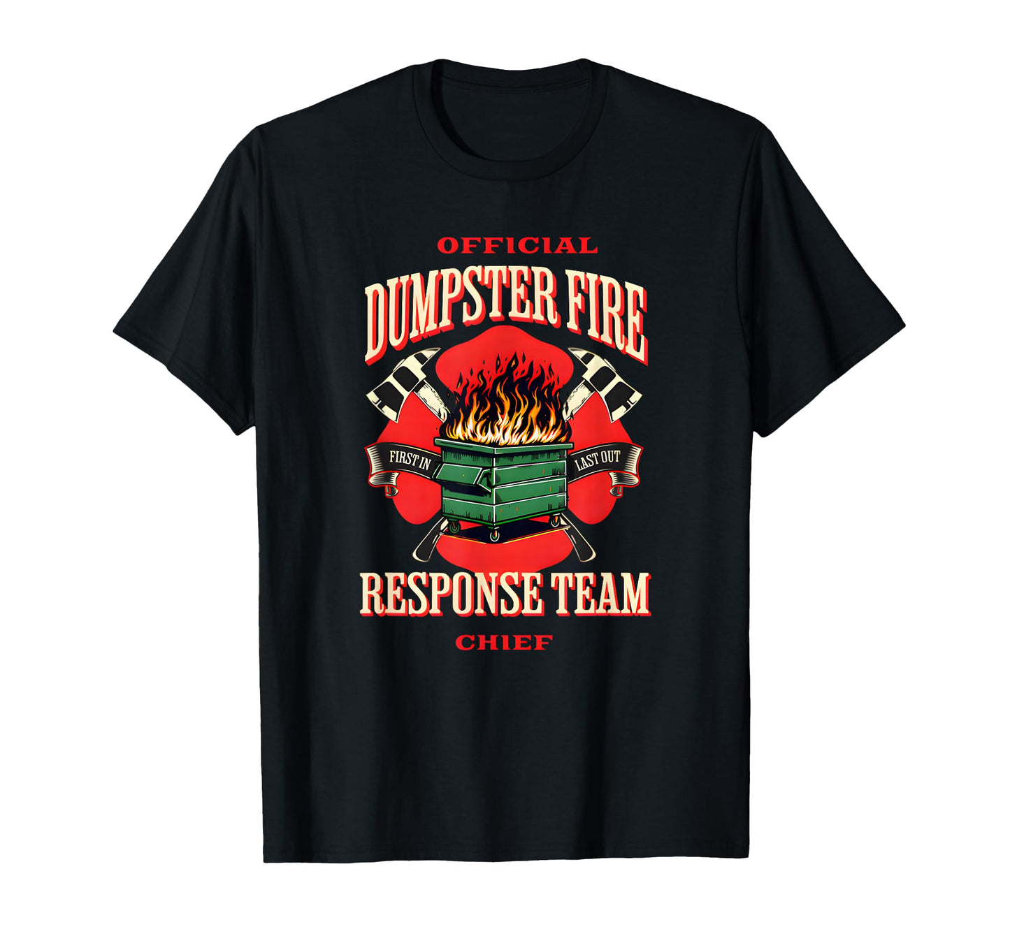 Official Dumpster Fire Response Team Funny Stay at Home Dad T-Shirt
