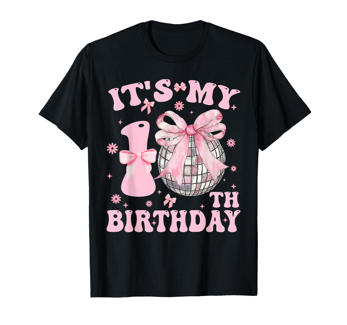 Birthday Party It's My 10th Birthday Girls Coquette Bow T-Shirt