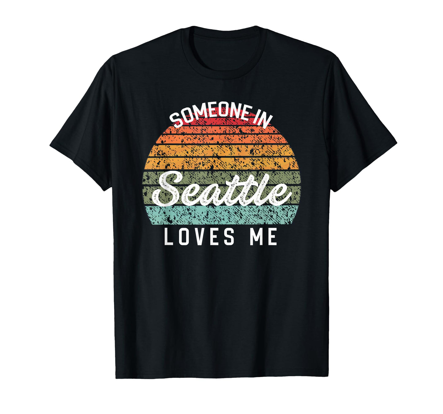 Someone in Seattle Loves Me United States Family Travel Dk T-Shirt