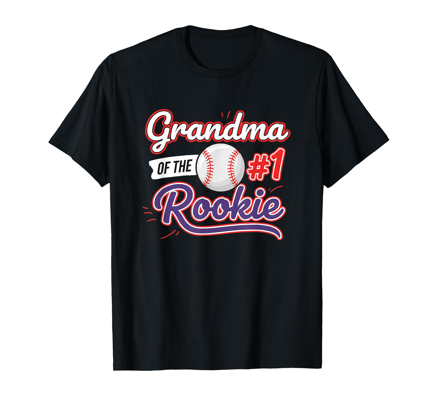 Grandparent Grandma of The #1 Rookie Baseball T-Shirt