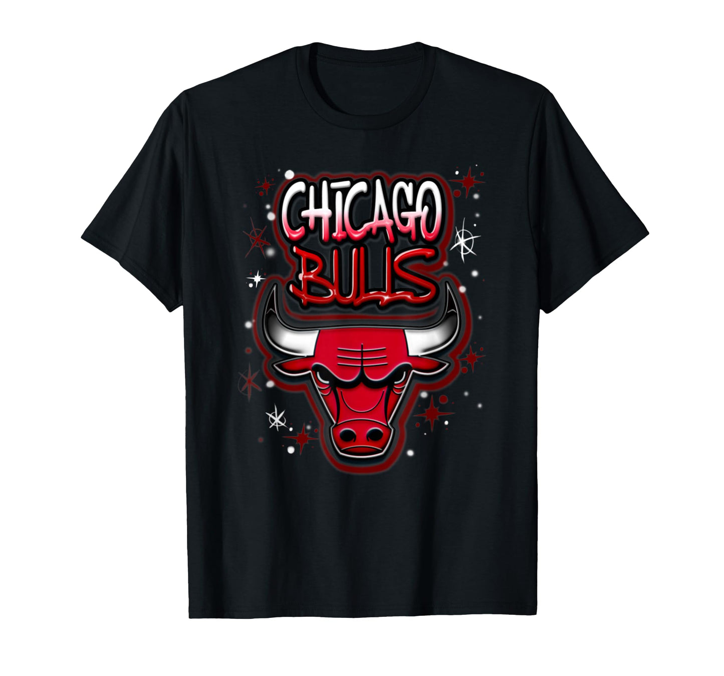 NBA Chicago Bulls Airbrush Logo T-Shirt