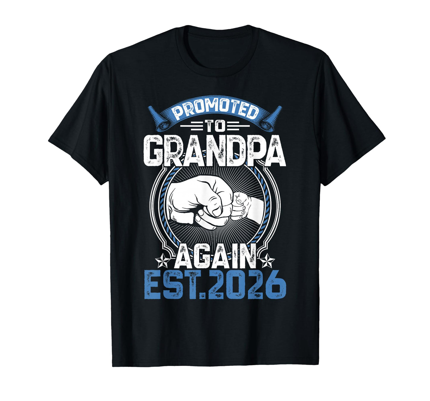 Retro Promoted to Grandpa 2026 Again Soon to Be Grandpa T-Shirt
