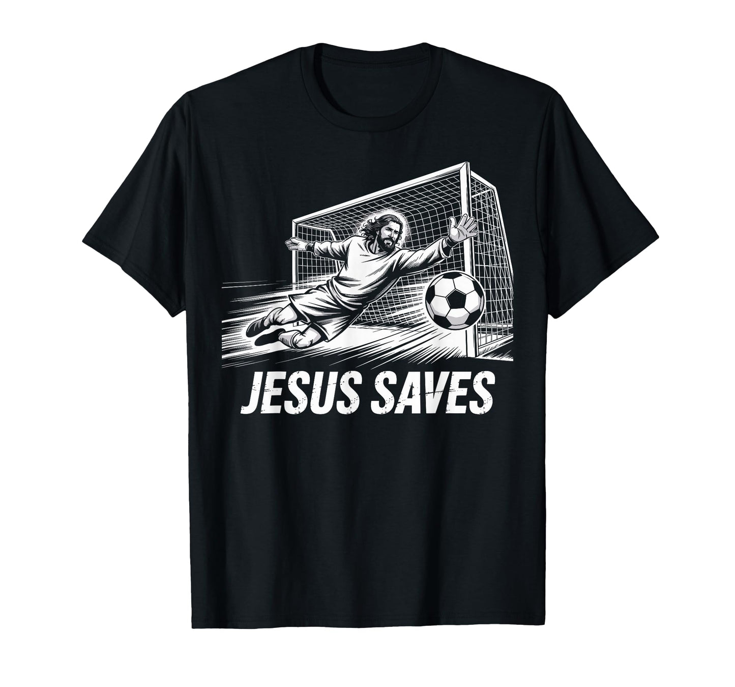 Soccer Goalie Goalkeeper Jesus Saves Christian Soccer Player T-Shirt