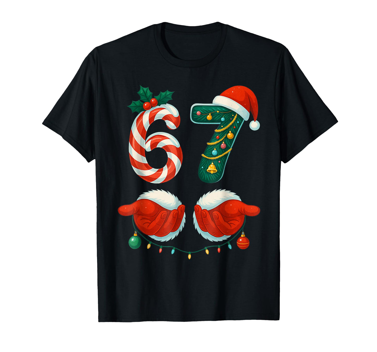 67 Six Seven Couple Pajamas Christmas for Men Women Kids T-Shirt