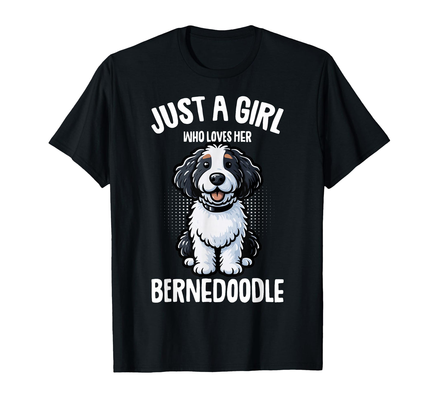 Just a Girl Who Loves Her Bernedoodle Dog Kids T-Shirt