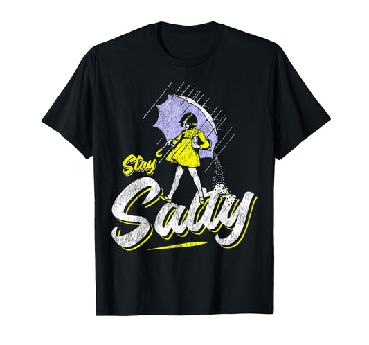 Vintage Salty Meme All These Flavors Girl holding Umbrella T-Shirt