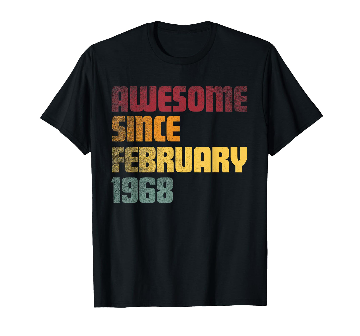 Awesome Since February 1968 58th Birthday - Vintage T-Shirt