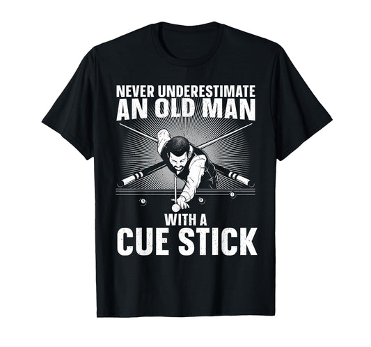 Best Pool Art For Men Grandpa Billiard Player Pool Lover T-Shirt