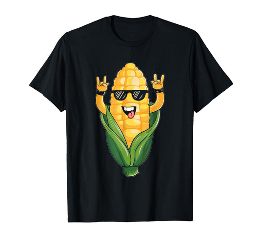 Rock On Corn Corn Lover Sweet Corn On The Cob T-Shirt