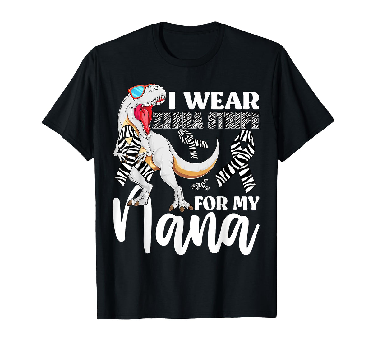 I Wear Zebra Stripe For My Nana Carcinoid Cancer Awareness T-Shirt