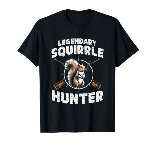 Legendary Squirrel Hunter Hunting For Boys Kids Youth Men T-Shirt