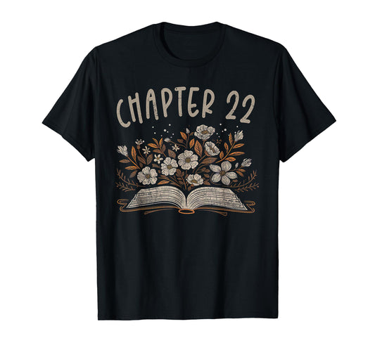 Chapter 22nd Birthday Bookworm 22 Years Old For Book Lovers T-Shirt