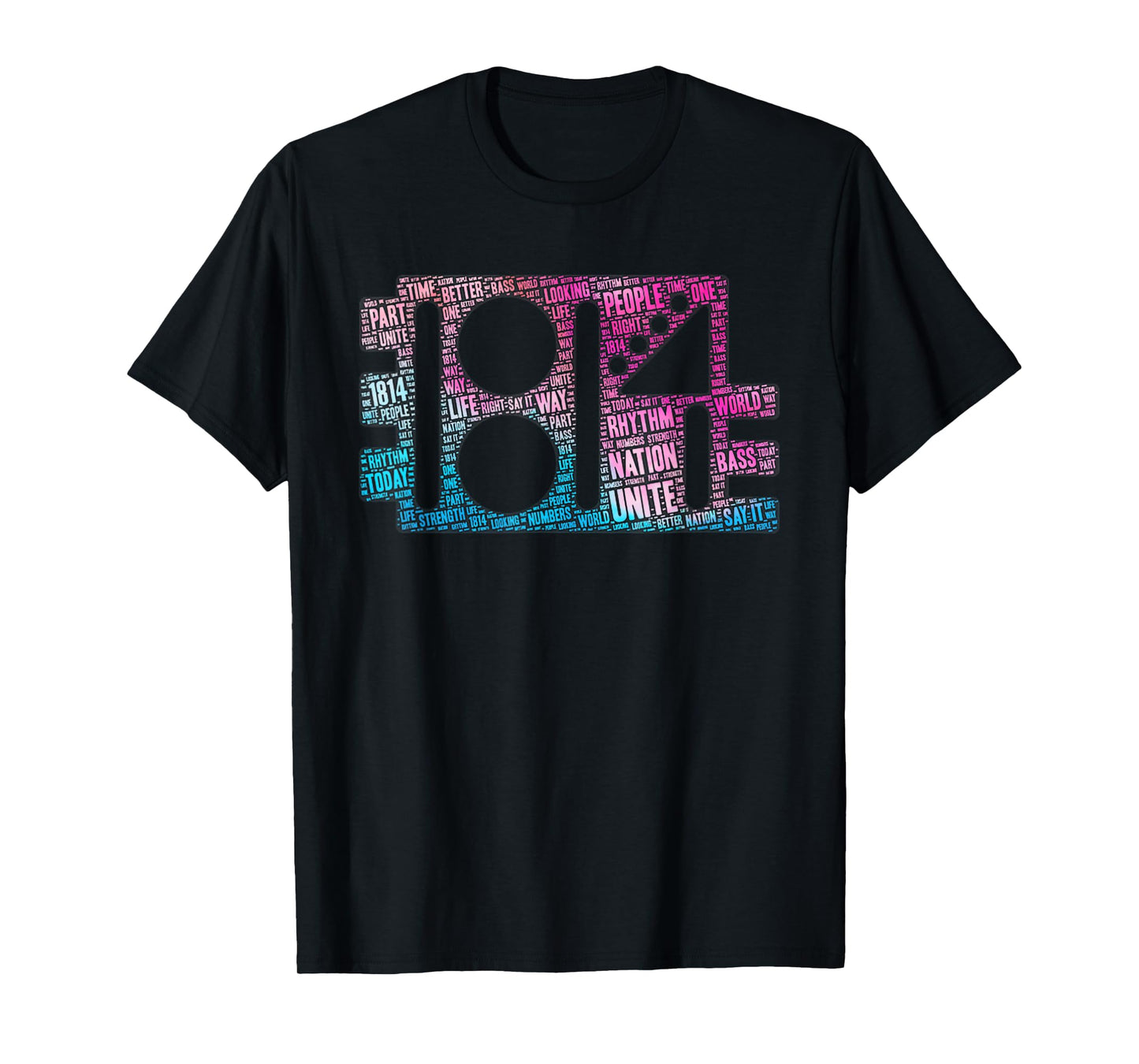 Rhythm Vintage Nation 1814 Aesthetic Typography Desi Tie Dye T-Shirt