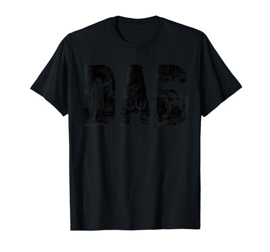 Fishing Dad Birthday Classic Bold Font Fish Daddy T-Shirt