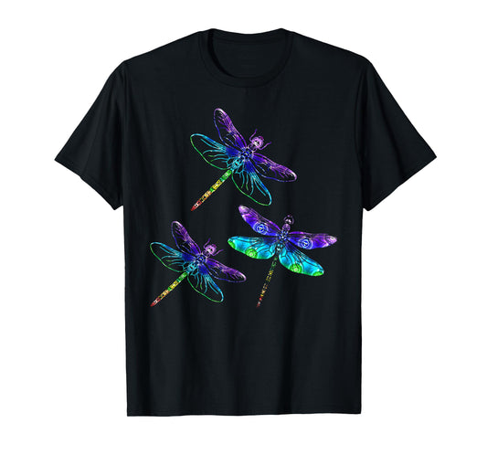 Wrinkled Hippie Dragonfly Gift Spirit Animal Chakra Color Dragonflies T-Shirt