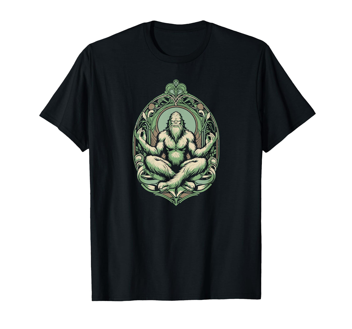 Mindful Sasquatch - Bigfoot Yoga Meditation T-Shirt