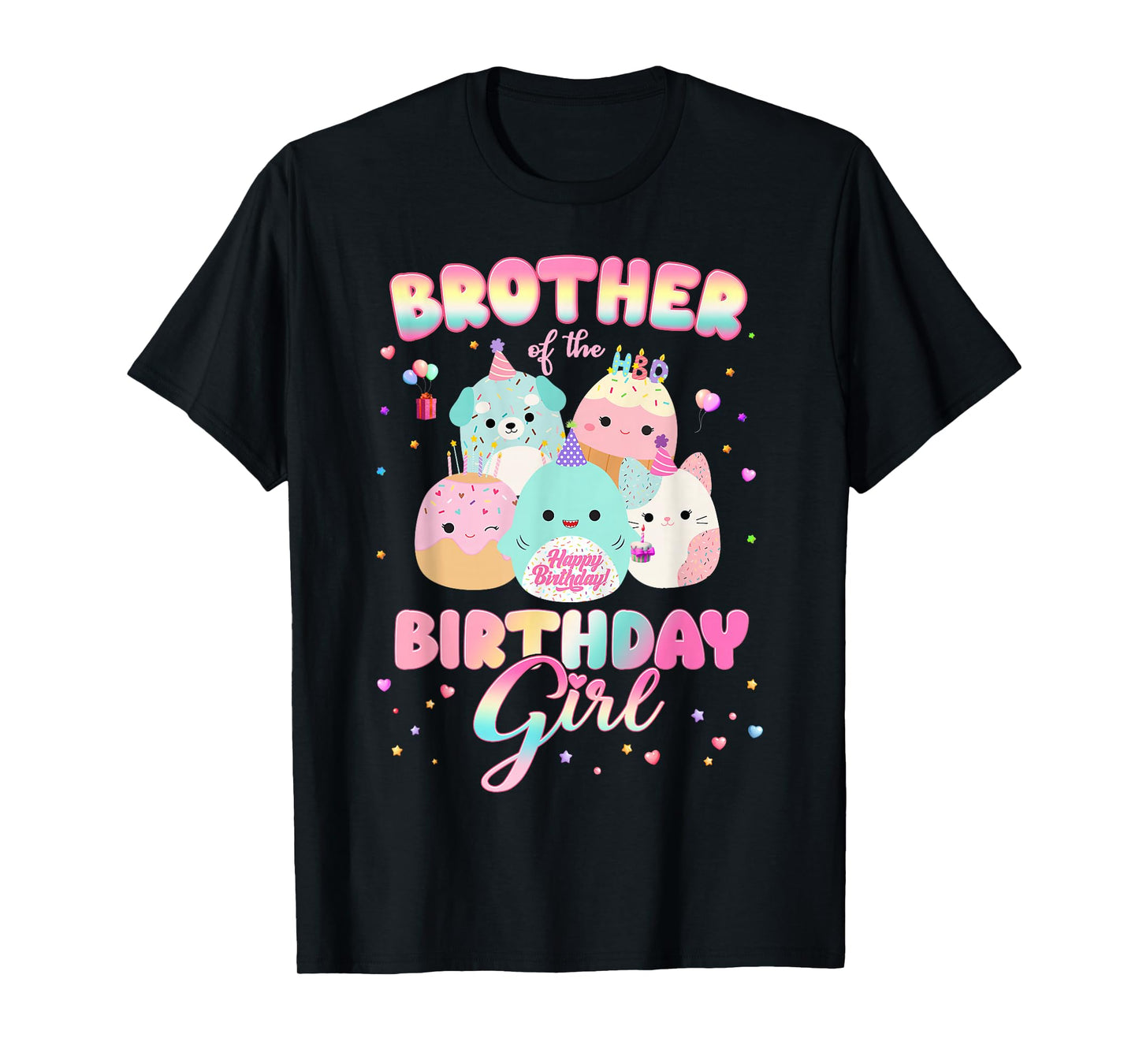 Birthday Family Squish Squad Brother Of The Birthday Girl T-Shirt