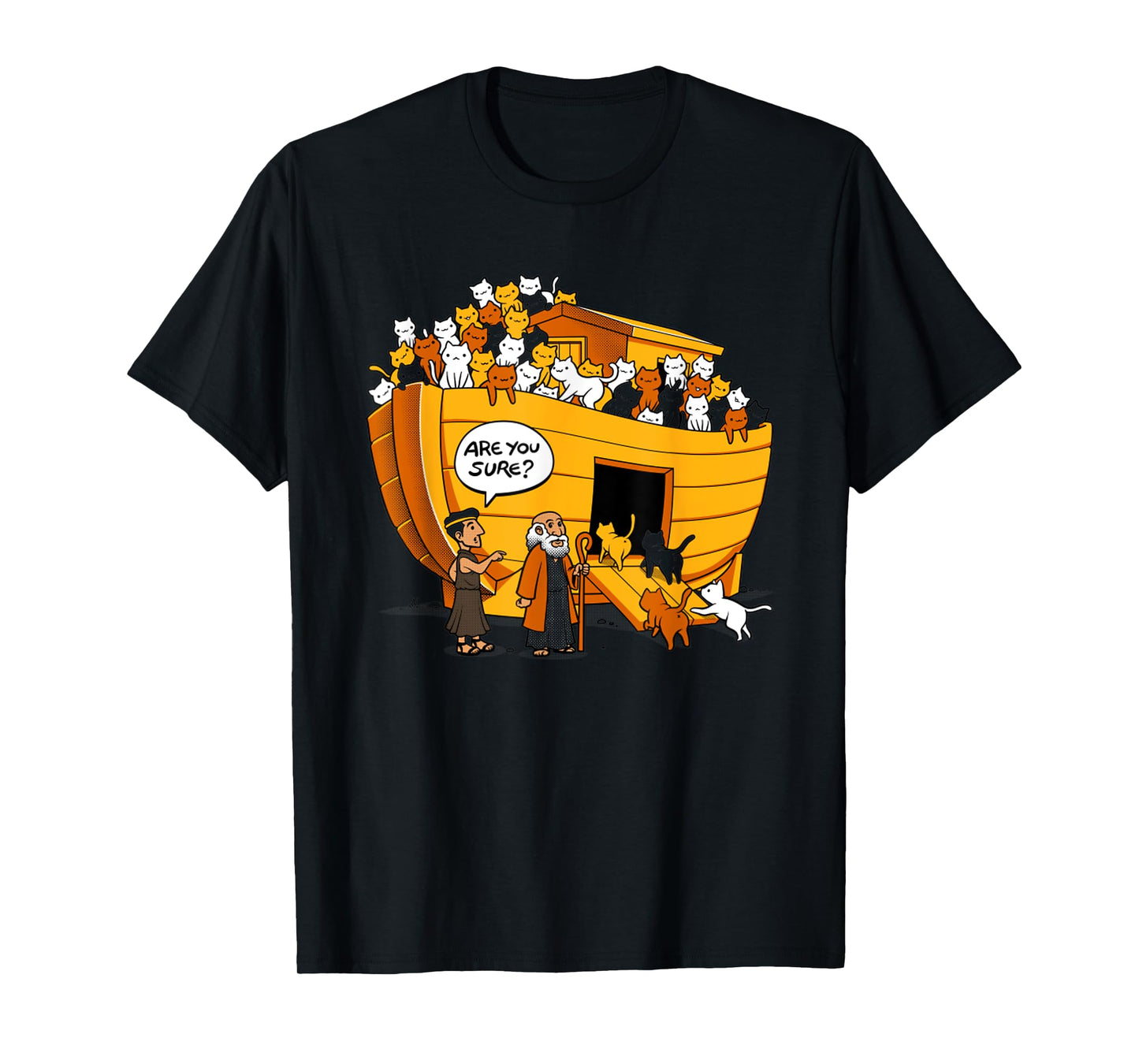 Noah's Ark Cats Breeds Religious Christian Cat Lover Bible T-Shirt