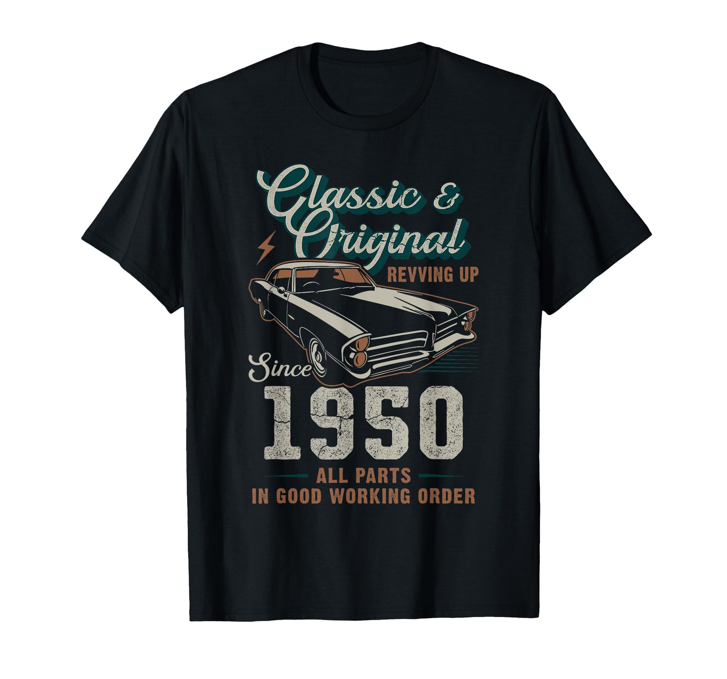 Born 1950 Vintage Classic Car 75th Birthday T-Shirt