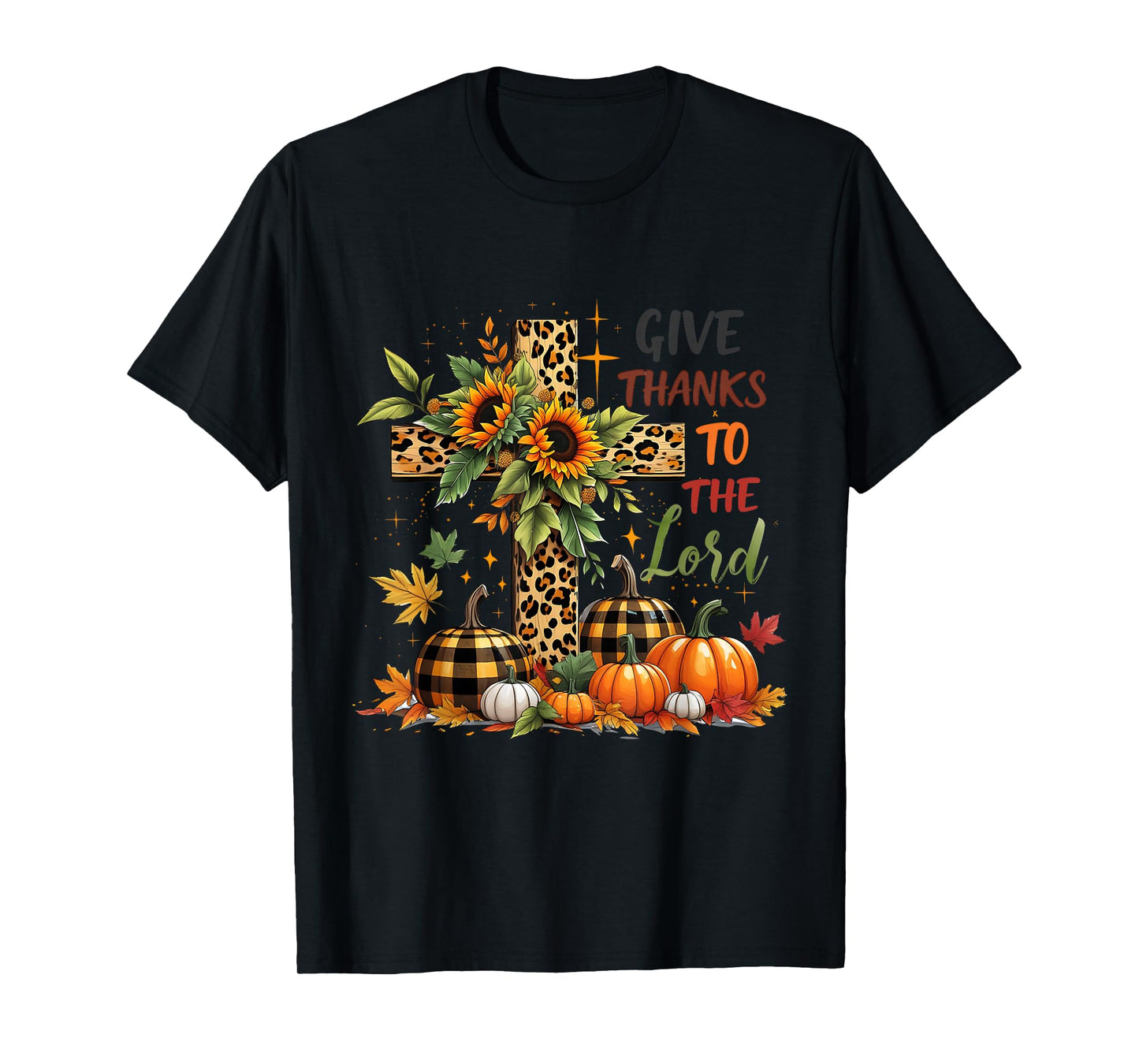 Pumpkin Thanksgiving Coquette Give Thanks to The Lord Fall T-Shirt