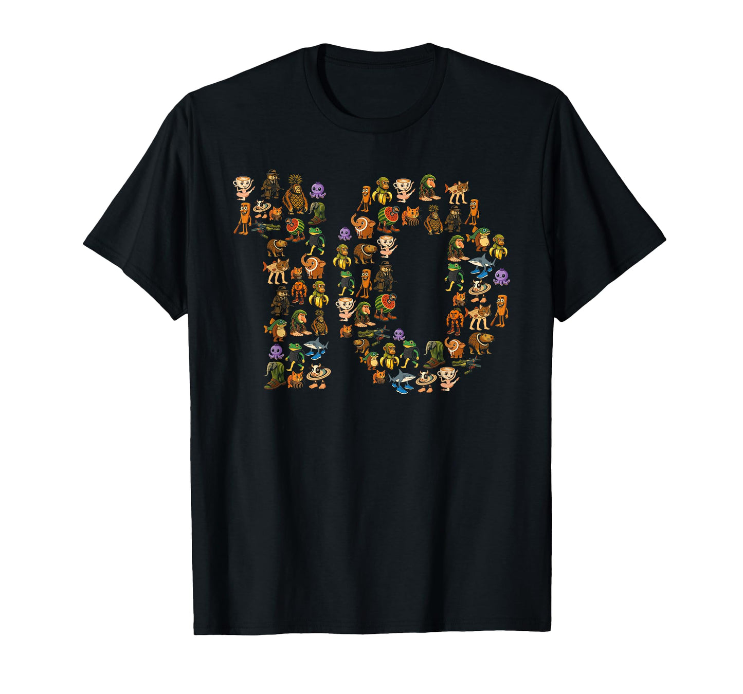 Italian Brainrot Birthday 10 Age Meme 10th Kids Boys Girls T-Shirt