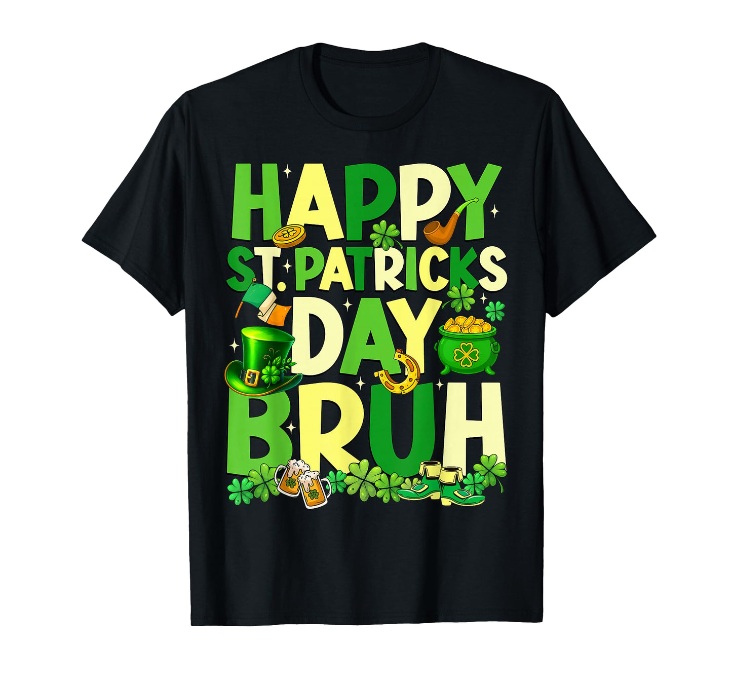 Happy St Patricks Day Bruh Saint Patrick's Day Boys Kids T-Shirt