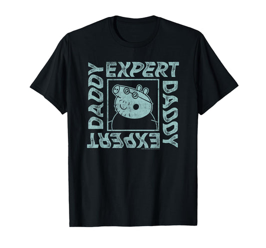Peppa Pig Father's Day Expert Daddy Vintage Faded Box Logo T-Shirt