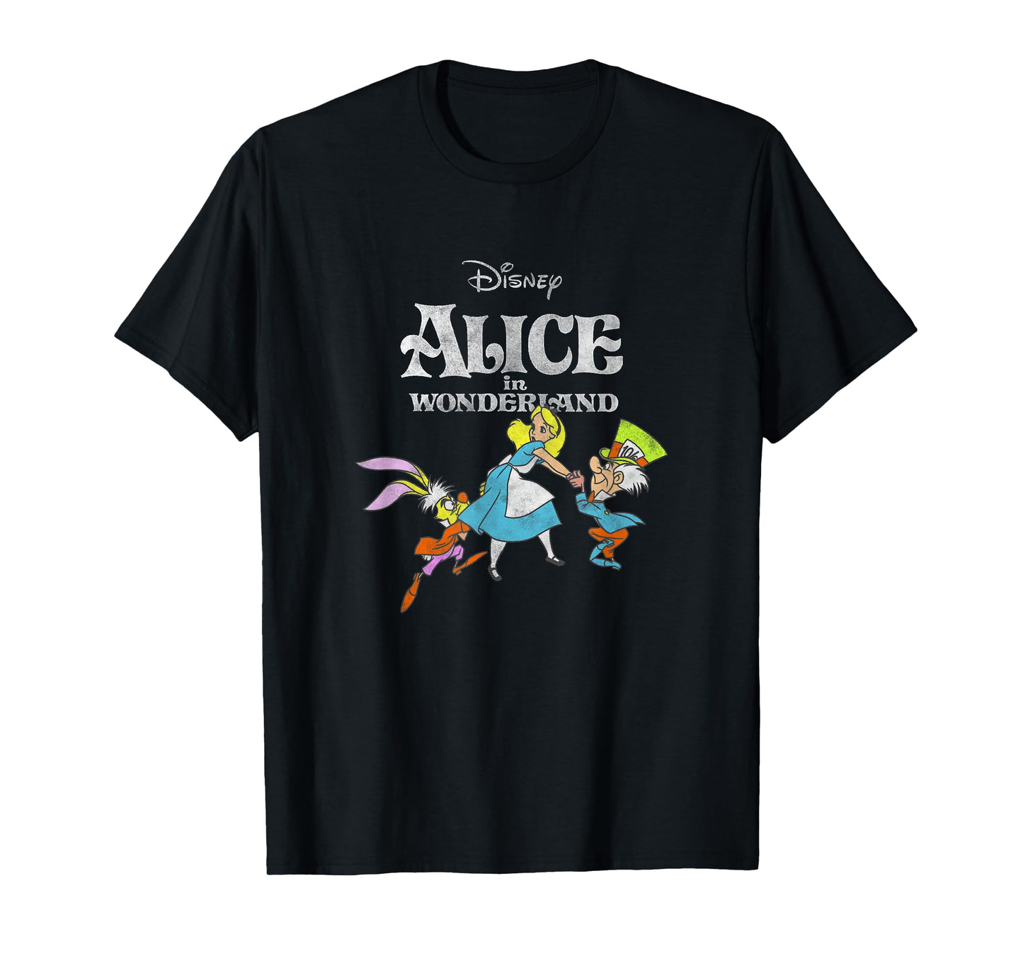 Disney Alice In Wonderland Alice Mad Hatter March Hare T-Shirt