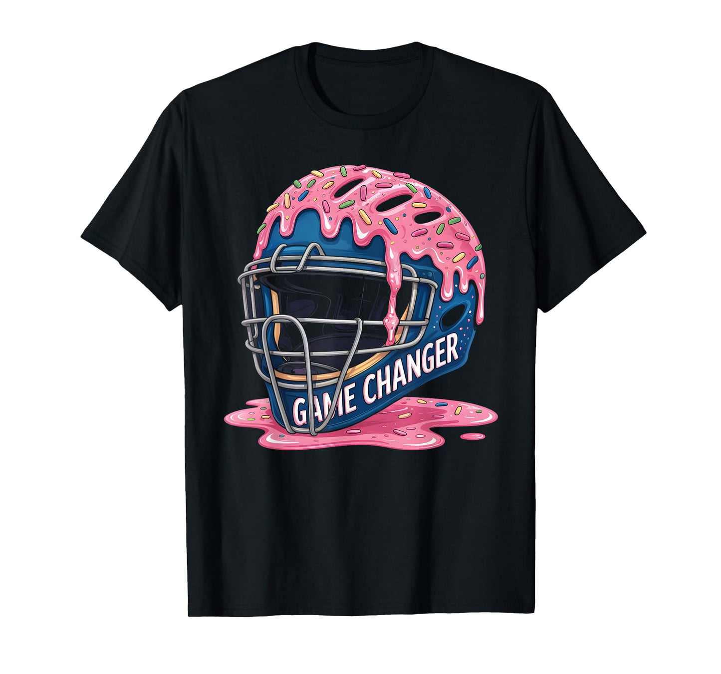 Baseball Ice Cream Drip Catcher Helmet Youth Boys Drip T-Shirt