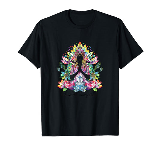 Mindful Meditation Accessory Set - Zen Mantra Cards & Yoga T-Shirt