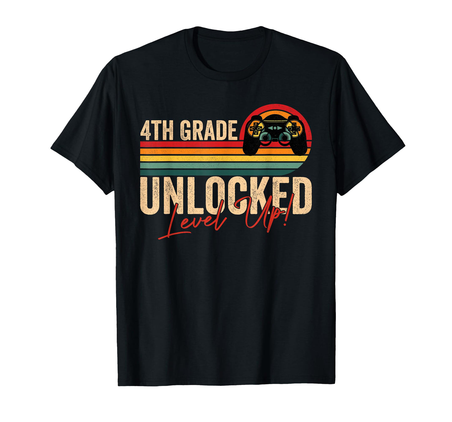 4th Grade Unlocked Level Up Gamer Back To School Fourth T-Shirt