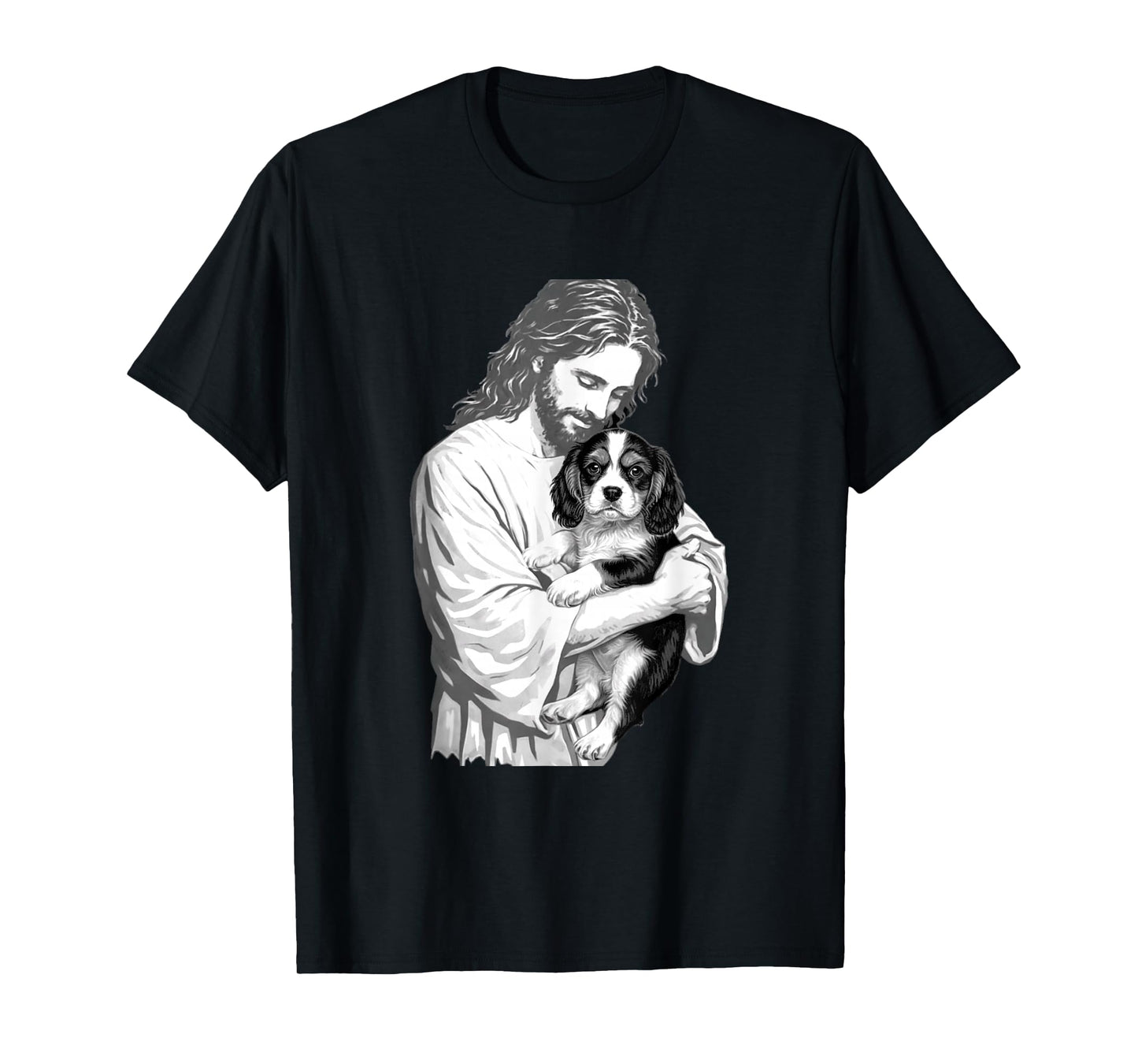 Funny Jesus Christ Cavalier Spaniel Dog Christian Faith T-Shirt