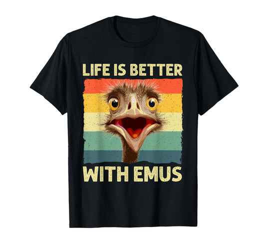 Cool Emu Art For Men Women Australia Bird Animal Emu Lover T-Shirt