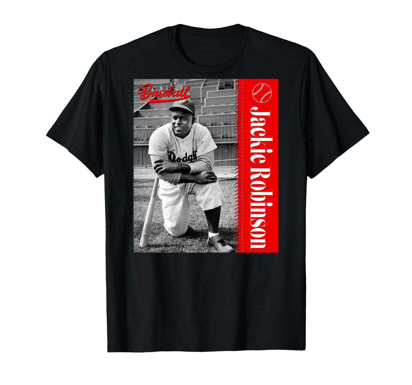 Jackie Robinson_007_Back Printed T-Shirt