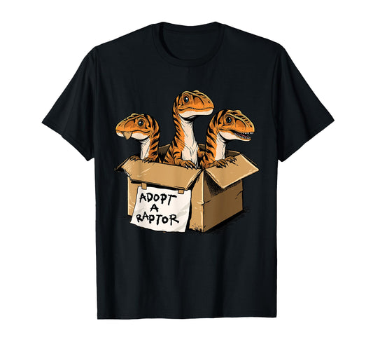 Raptor Shirt Adopt A Raptor Box Funny Dinosaur Adoption T-Shirt